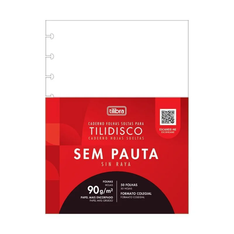Refil Para Tilidisco Sem Pauta 50fls Tilibra