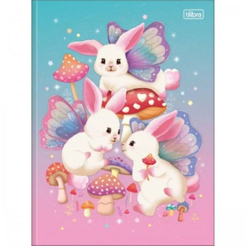 Caderno Brochura Universitário Capa Dura A4 1 Matéria 80 Folhas Bunnyfly Tilibra Estampa 1