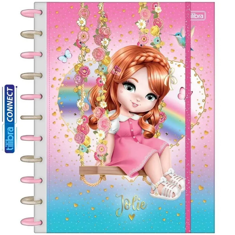 Caderno Tilidisco Universitario Connect Jolie 10 Materias Capa Dura 160 Folhas - Tilibra
