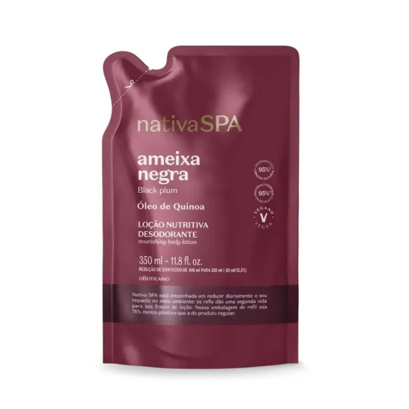 Refil Hidratante Corporal Nativa Spa Ameixa Negra 350ml