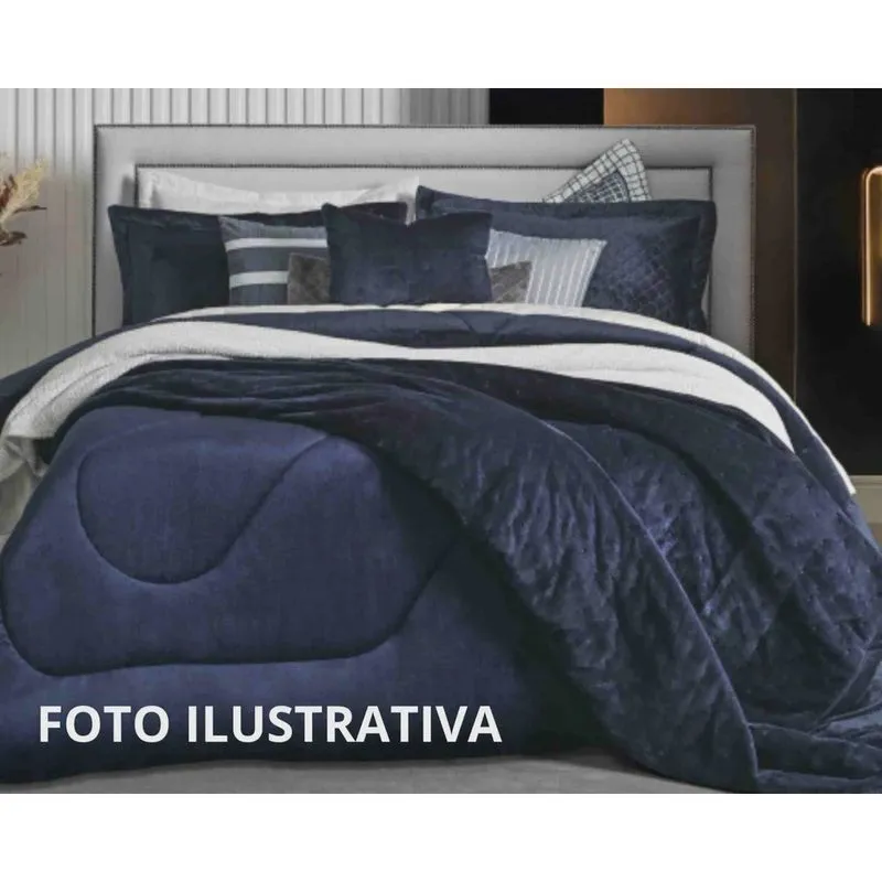 Edredom Solteiro Plush Inove Liso Sortido Hedrons