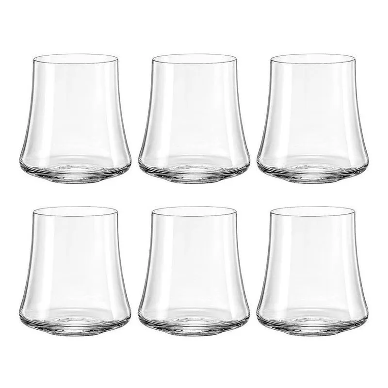 Jogo 6 Copos De Cristal Para Whisky 350Ml Linha Xtra Bohemia