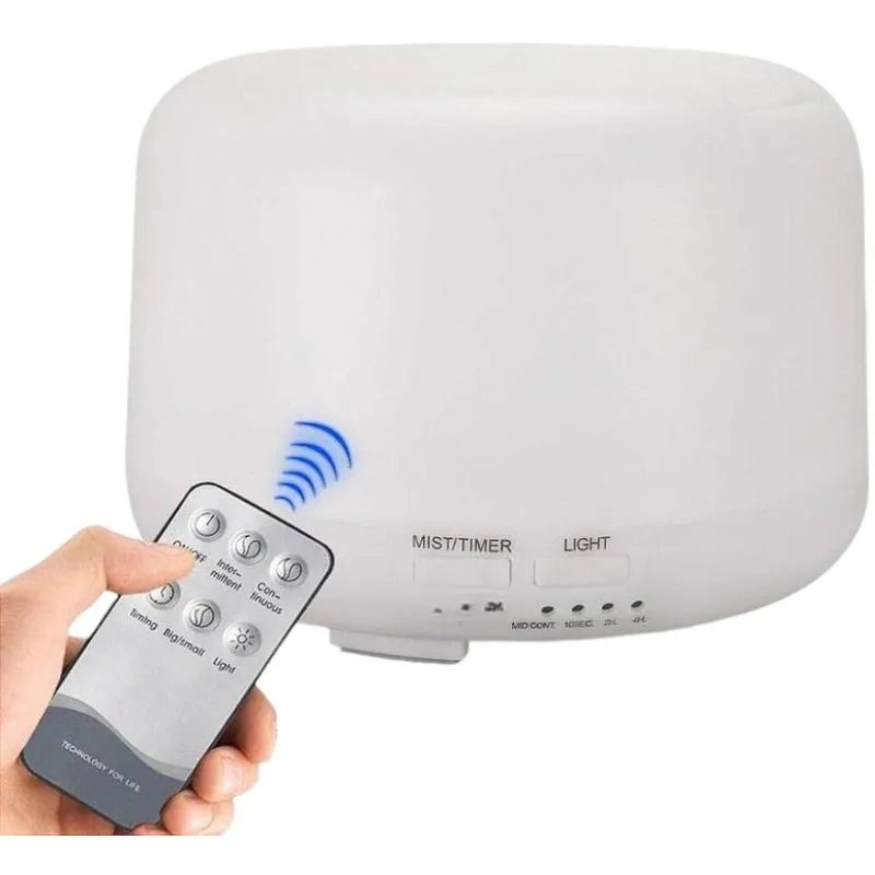 Umidificador e Aromatizador Led 300ml Branco - 300ml