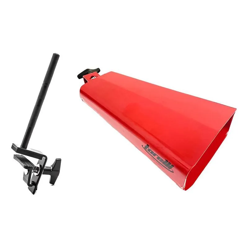 Cowbell Vermelho Mambo 8,5'' Com Clamp De Bumbo Torelli