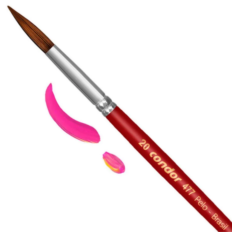 Pincel Artístico Red Orelha Boi Cabo Longo 477-20 Condor