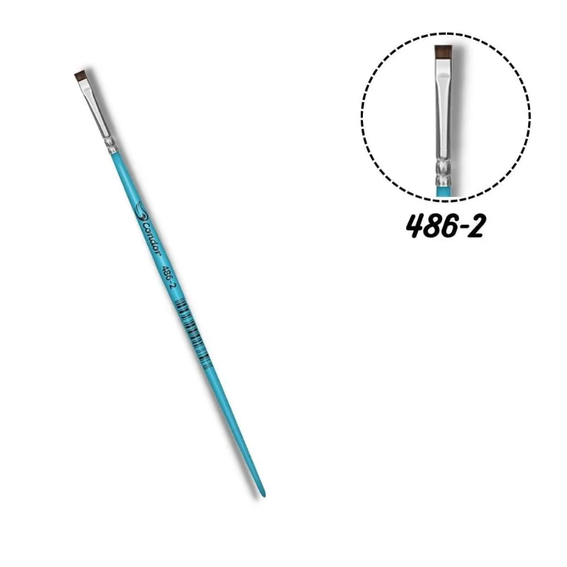 Pincel Condor 486-02 Chato Pelo de Pônei - CONDOR