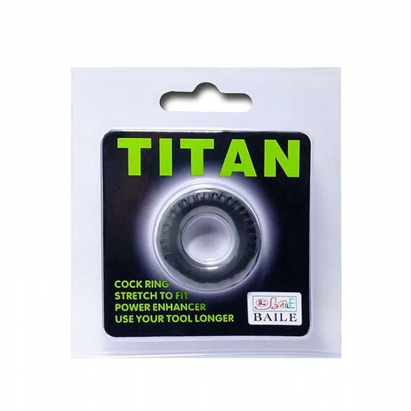 Anel Peniano De Borracha Titan - Preto