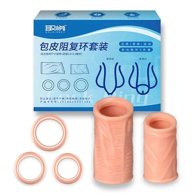 Kit De Anéis Penianos Com 5 Peças Em Silicone