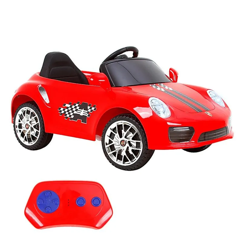 Carro Elétrico p Meninos Vermelho Bang Toys Controle Remoto