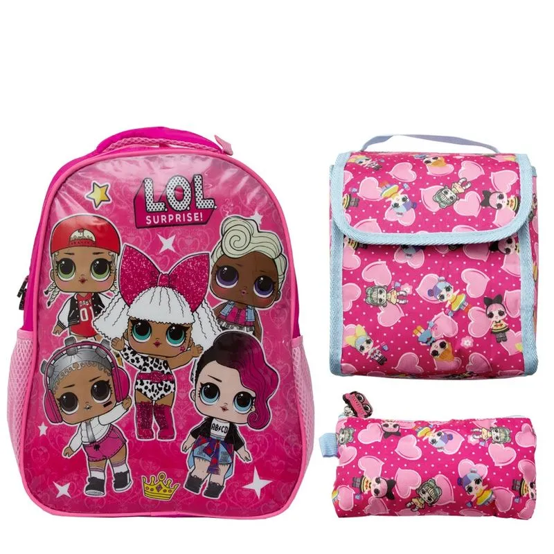 Kit Mochila Infantil Juvenil lol Surprise Volta As Aulas