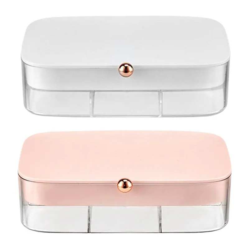 2x Caixa De Jóias Multi-camada Moda Portátil 30 Compartimentos