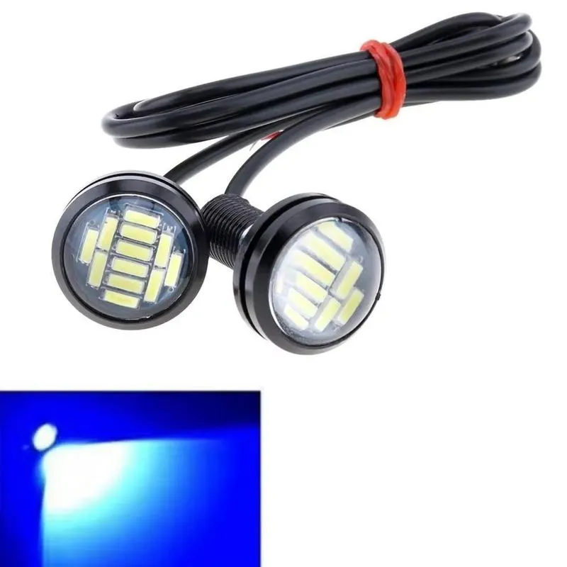 Par Mini Milha Drl Eagle Eye Luz Diurna Farol 22Mm Azul