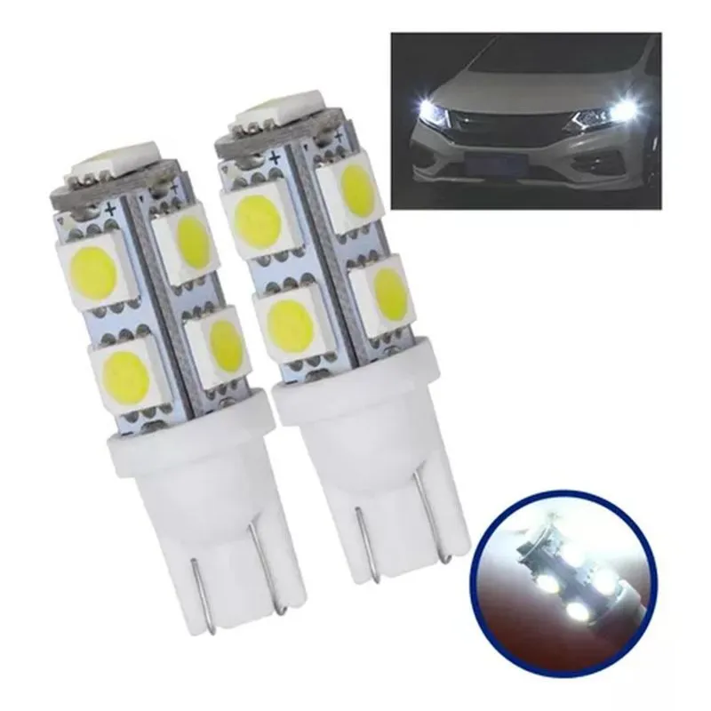 Par Lâmpada Pingo T10 9 Leds Farolete Lanterna Teto Placa