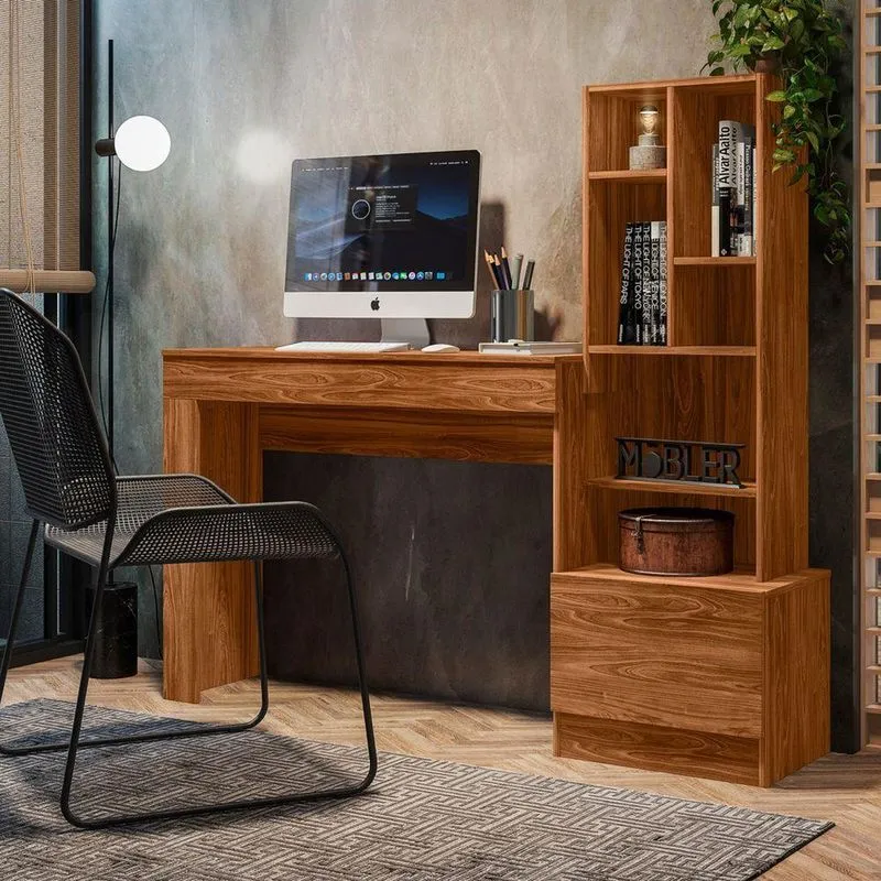 Escrivaninha Mesa Office Lion Escritorio - Bebeshop Cinamomo Mel