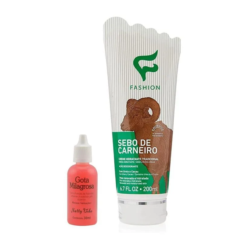 Kit Gota Milagrosa+ Creme Tradicional Sebo De Carneiro 200ml