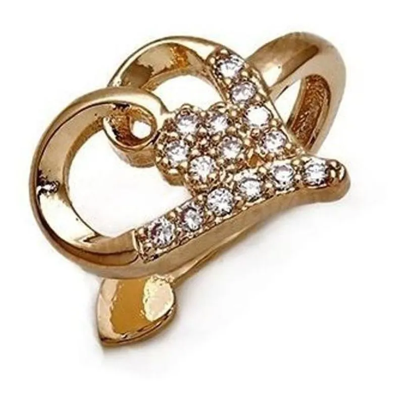 Piercing Argola Falso Fake Dourado Pedra Zirconia Folheado