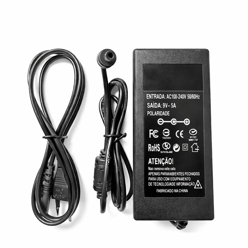 Fonte 9v 5a Bivolt Alta Potência Para Câmera Dvr