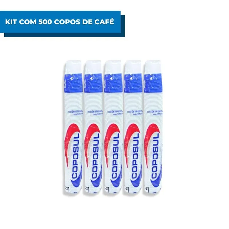 Copo De Café Ps Descartável 50 Ml Branco C/500 Coposul