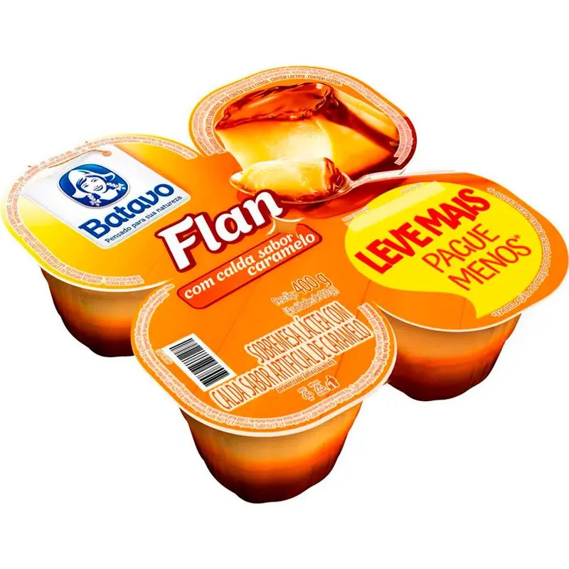 Sobremesa Láctea Batavo Flan com Calda de Caramelo 400g
