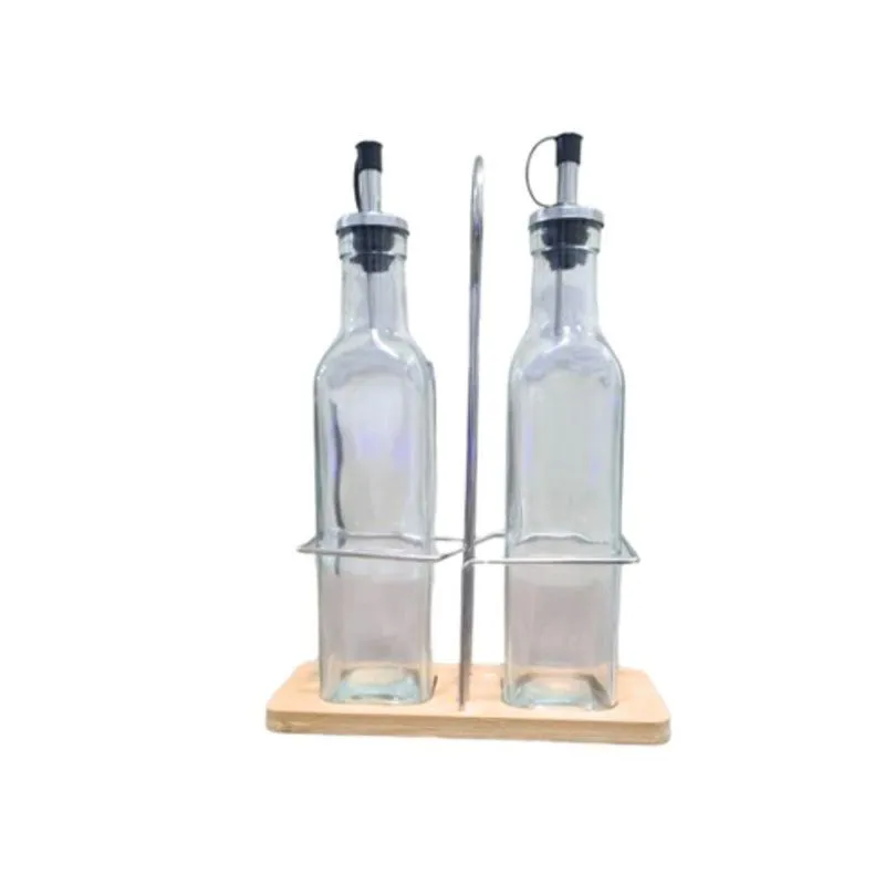 Kit Galheteiro 2 Garrafas 300ml C Suporte