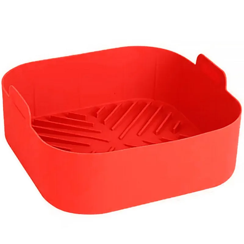 Forma Quadrada P/ Air Fryer 20cm em Silicone Livon-Vermelho