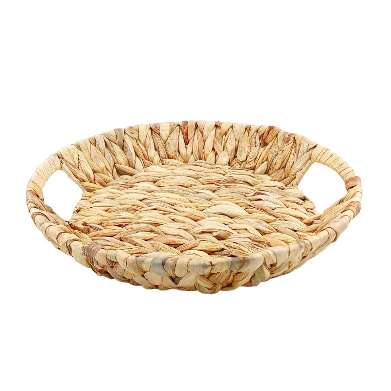 Cesto Tramado Redondo 30cm em Fibra Natural Livon