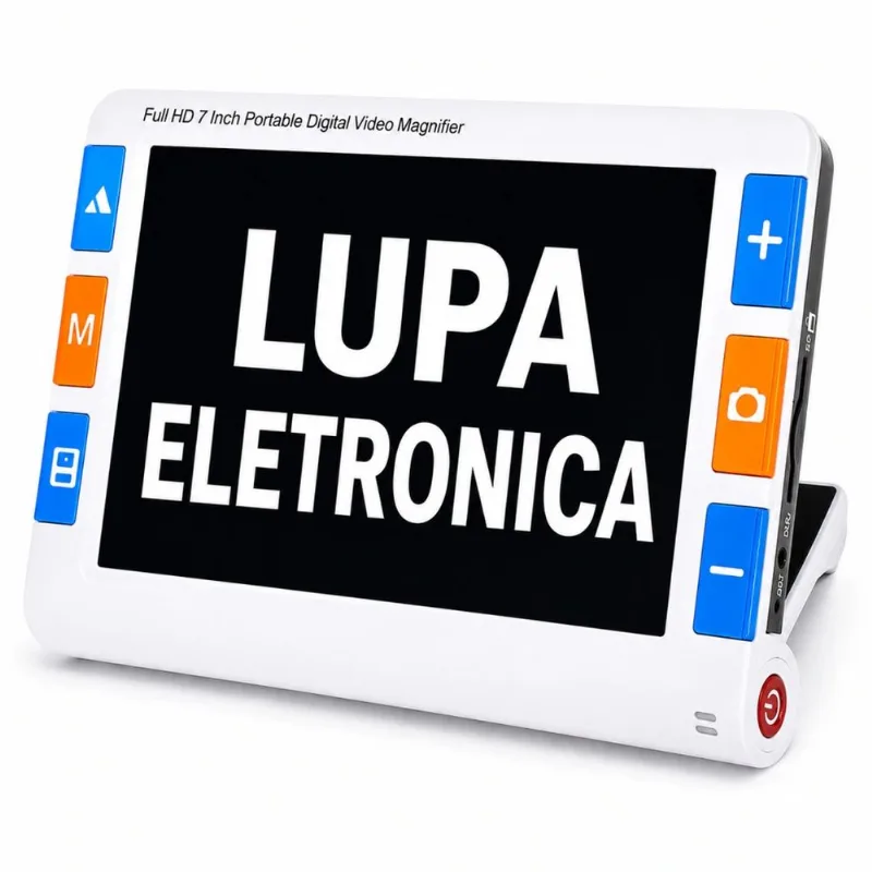 Lupa Eletrônica Portátil Tela LCD 7,0" HD Colorida Saída HDMI Para TV