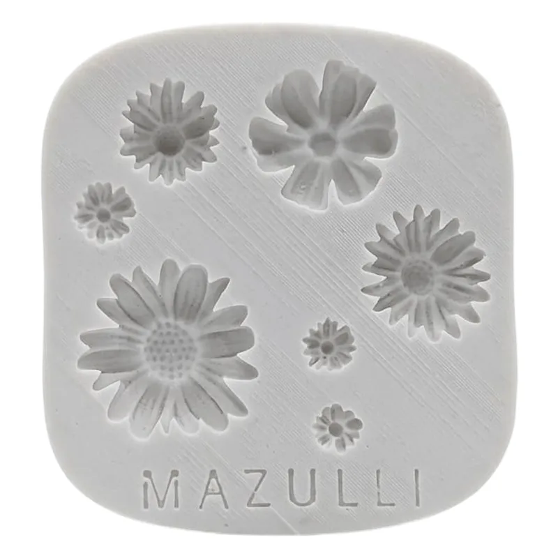 Molde de Silicone Margaridas MAZULLI MOLDE SILICONE MARGARIDAS 6 TAMANHOS REF1975 MAZULLI