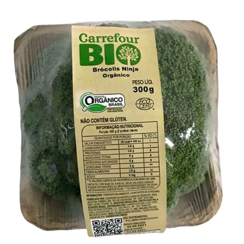 Brócolis Ninja Orgânico Carrefour Bio 300G