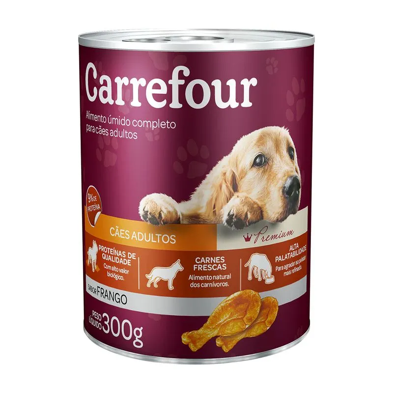 Ração Úmida para Cachorro Sabor Frango Carrefour 300g