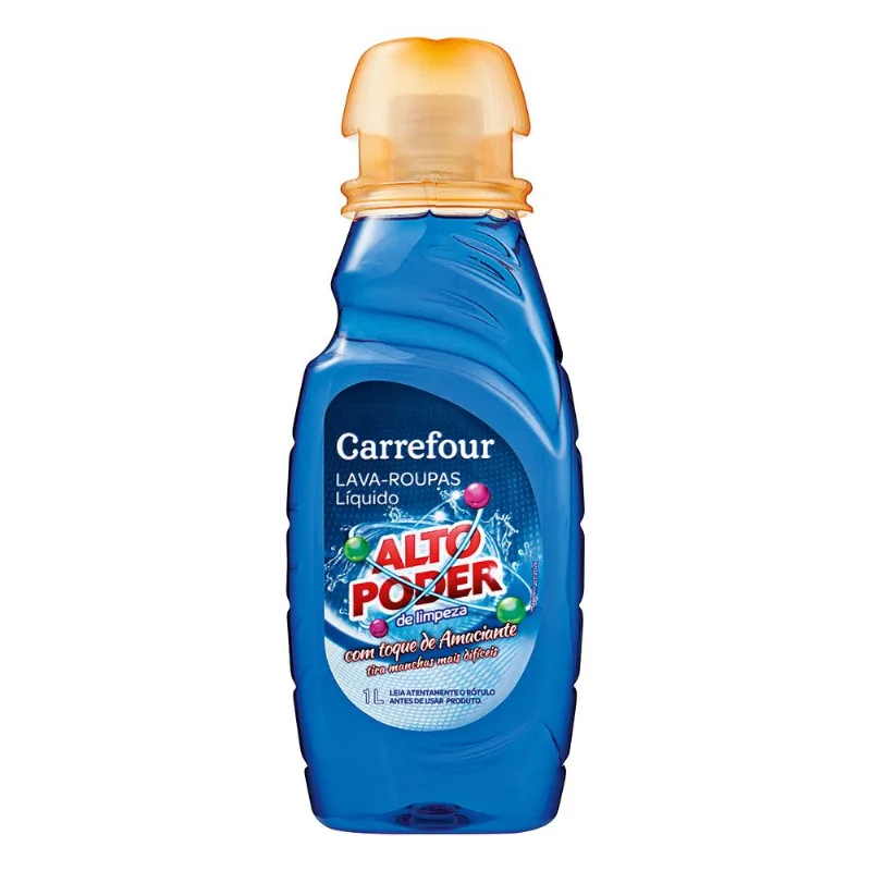 Sabão Líquido Carrefour Alto Poder de Limpeza com Toque de Amaciante 1L