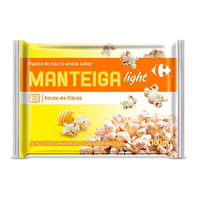 Pipoca Microondas Light Carrefour Manteiga 100 g