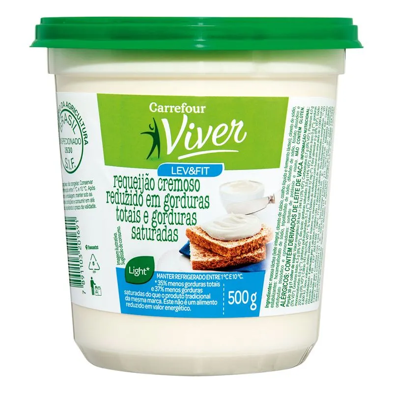 Requeijão Cremoso Carrefour Viver 500g