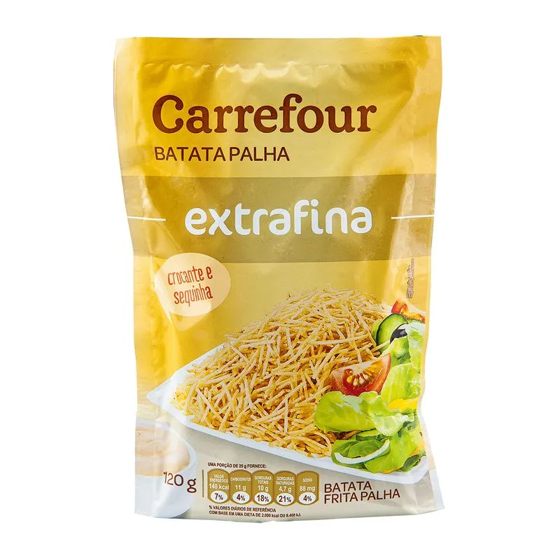 Batata Frita Palha Carrefour Extra Fina 120g