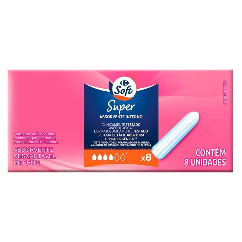 Absorvente Intímo Carrefour Super 8 unidades