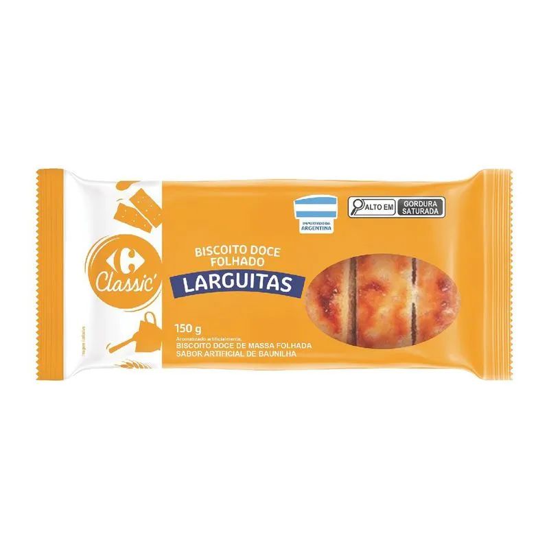 Biscoito Folhado Carrefour Larguitas 150 g