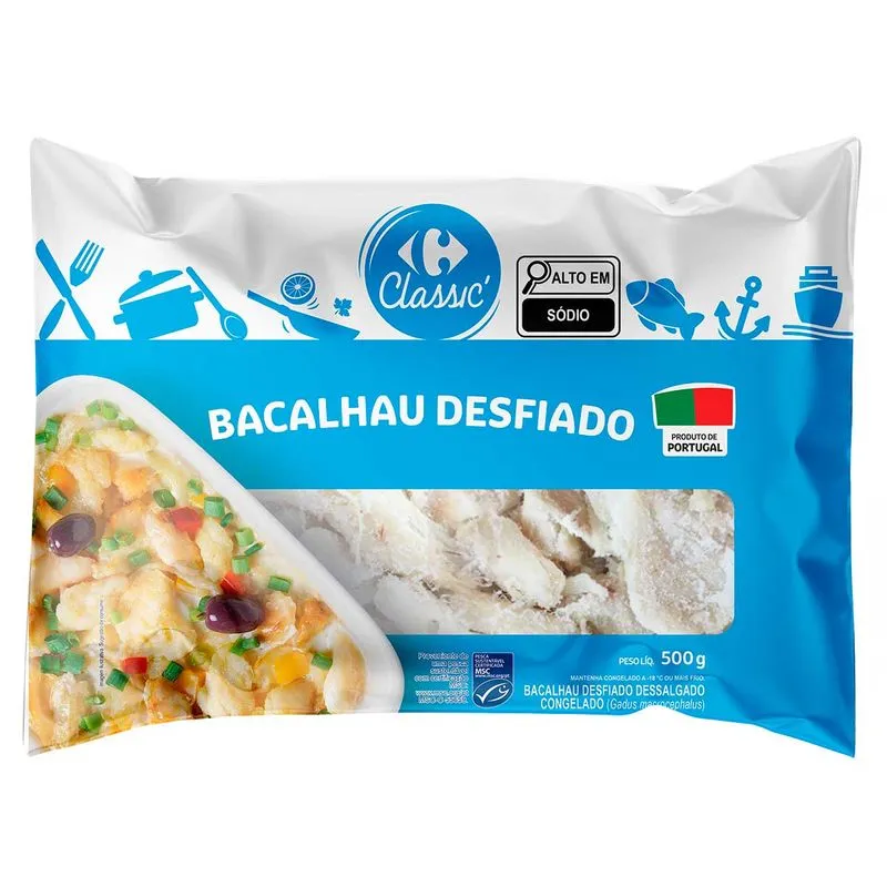 Bacalhau Desfiado Carrefour Classic 500g