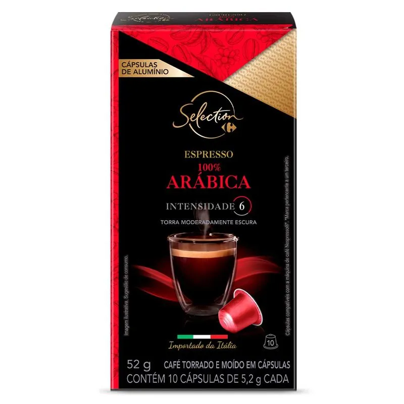 Café Capsula Carrefour Selection Arábica 52g