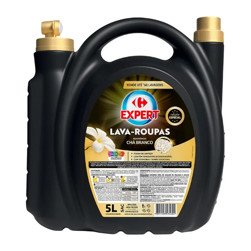 Lava Roupas Líquido Chá Branco Carrefour Expert 5l