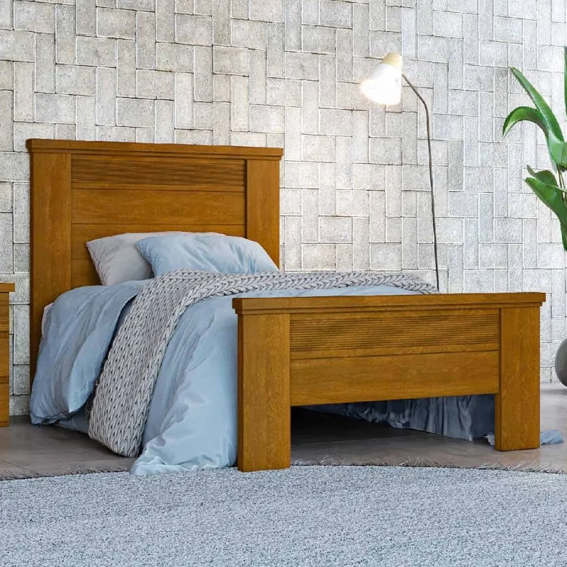 Cama Solteiro com Aplique Frisado - Paolo 900- Móveis Bettio