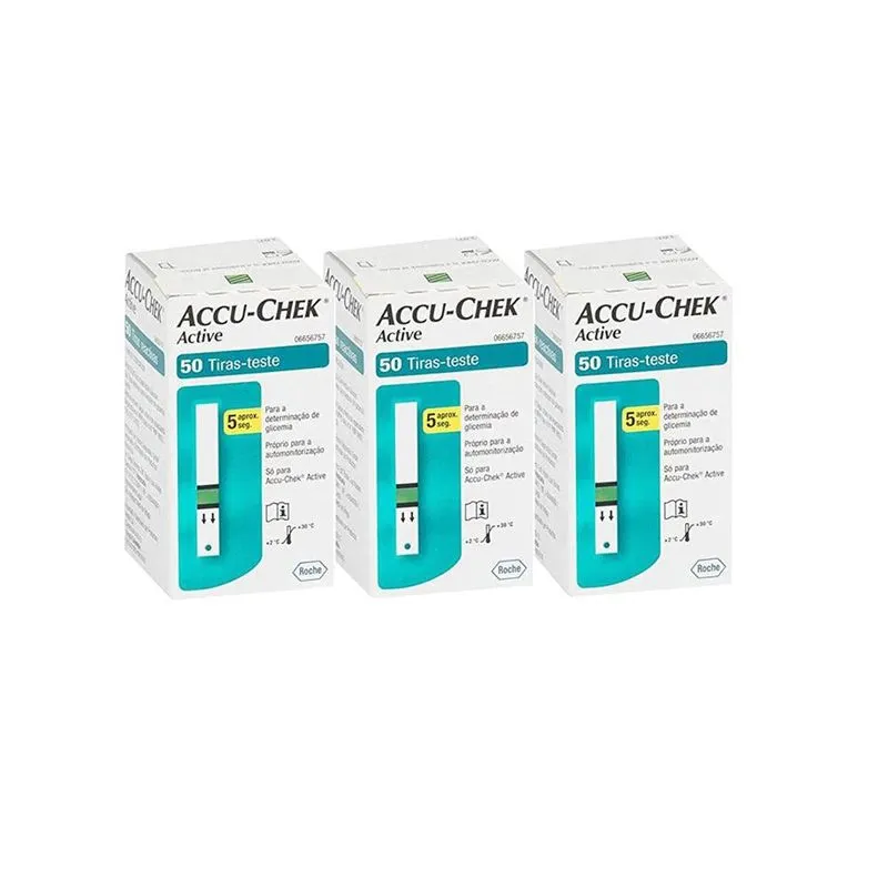 150 Tiras Accu-chek Active3x50 Tiras Leitura Da Glicemia