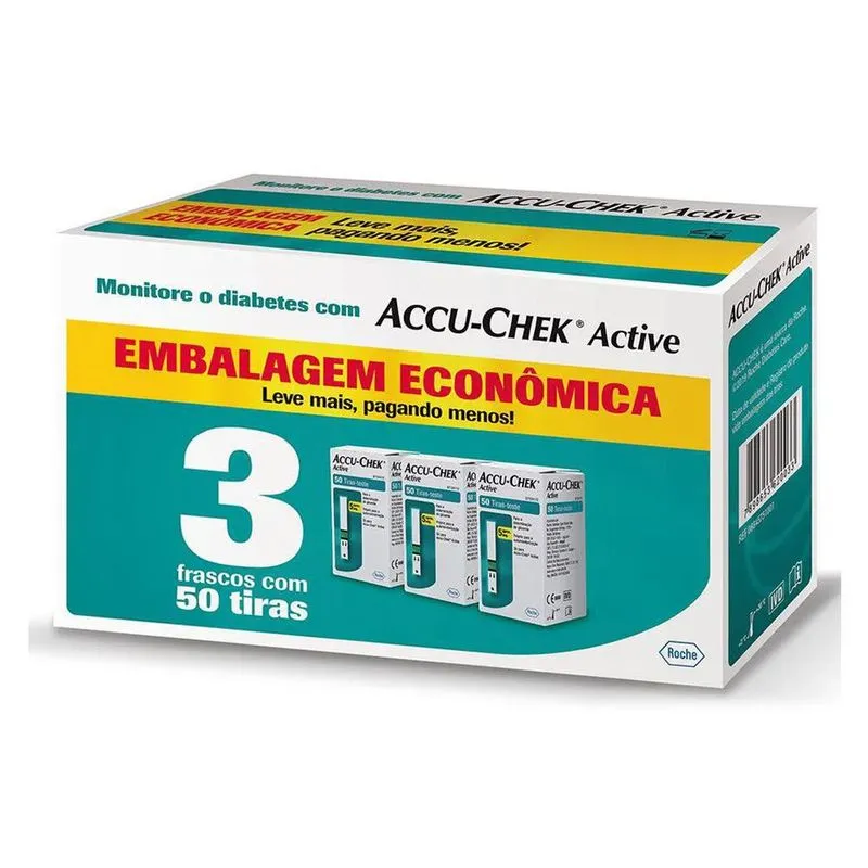 150 Fitas Medidoras Accu - Chek Active 3x50