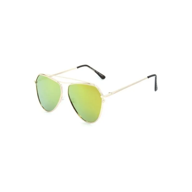 Óculos De Sol Prorider Redondo Dourado Com Lente Espelhada - H01501C4-1