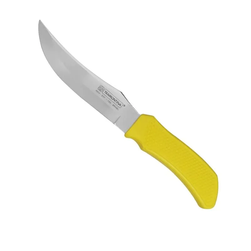 Faca Inox Sport Com Cabo Amarelo e Bainha 4,5"- Tramontina