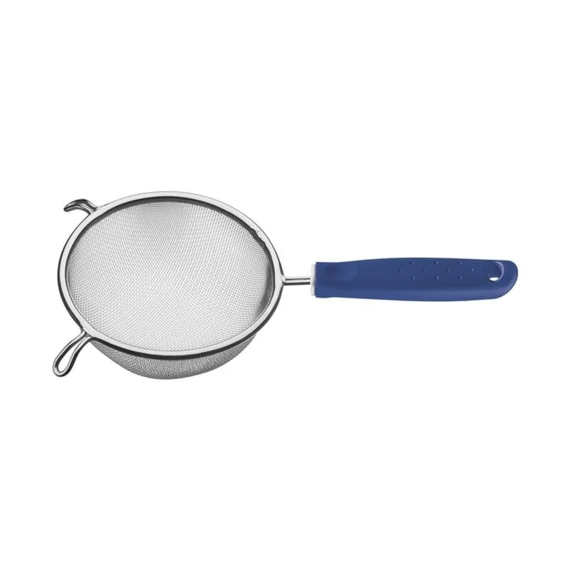 PENEIRA UTILITA EM ACO INOX COM CABO DE POLIPROPILENO AZUL 17 CM TRAMONTINA