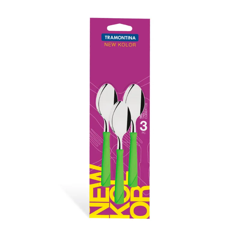 Set X 3 Cucharas De Te New Kolor Verde