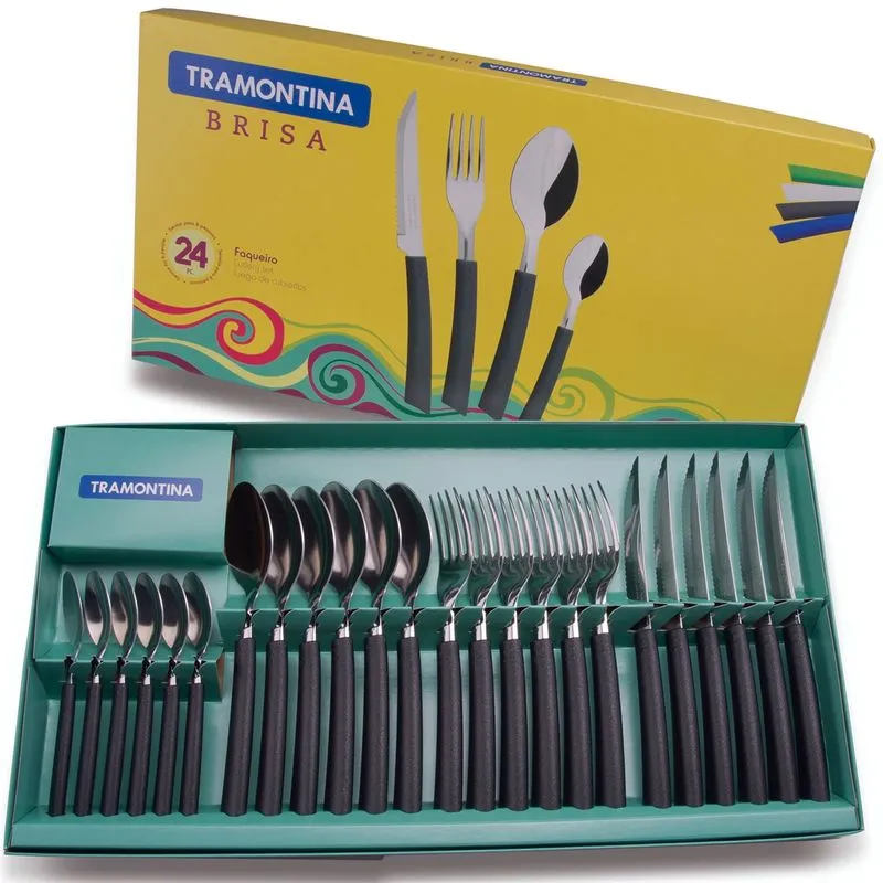 Conjunto De Talheres Inox Brisa 24 Peças 23198051 Tramontina