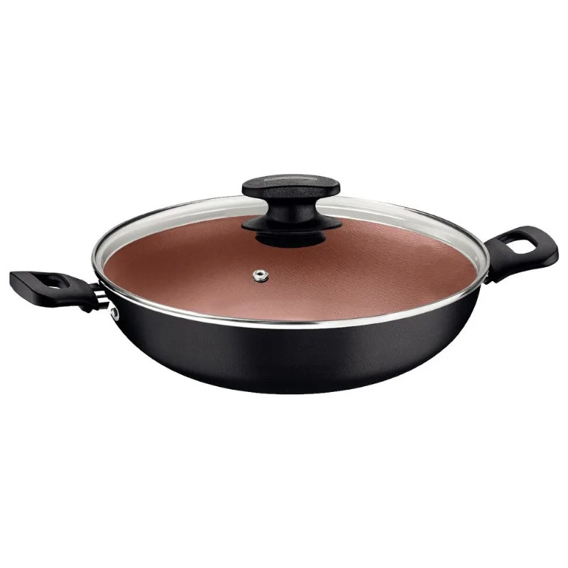 Wok Tramontina Loreto em Alumínio Antiaderente Starflon Max Preto 28 cm 3,3 L - TRAMONTINA