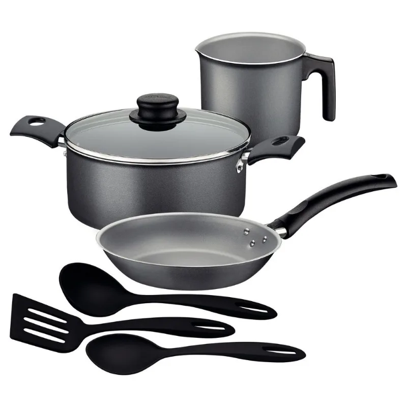 Batería Cocina Tramontina Turim 6 Piezas Plomo