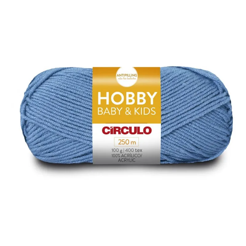 Lã Hobby Baby e Kids 100 Gramas com 250 Metros - Circulo - Safira 2743